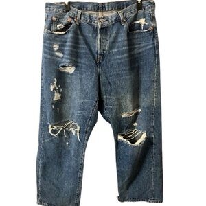 EUC Levi’s 501 Wedgie Straight Denim, Button Fly,Sz 16, High Rise,S110792,Grunge